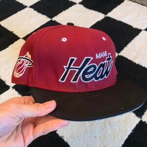 Miami Heat NBA Mitchell & Ness Red Hat Flames